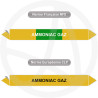 Repérage de tuyauterie Ammoniac gaz reperage marqueur tuyauterie vinyle