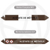 Repérage de tuyauterie Acétate de méthyle reperage marqueur tuyauterie vinyle