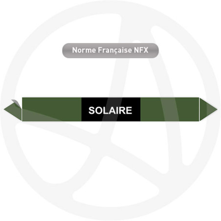 Repérage de tuyauterie Solaire reperage marqueur tuyauterie vinyle